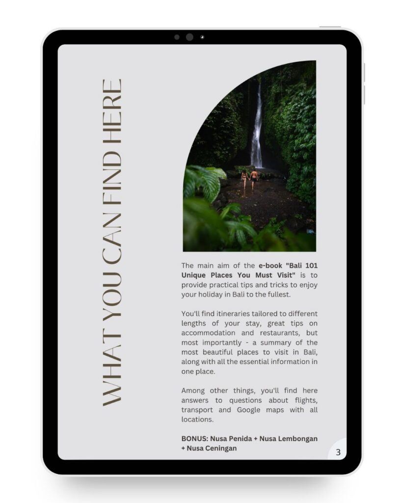 What you’ll find in the comprehensive guide to Bali.