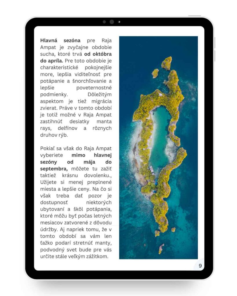 Kedy je hlavná sezóna na Raja Ampat.
