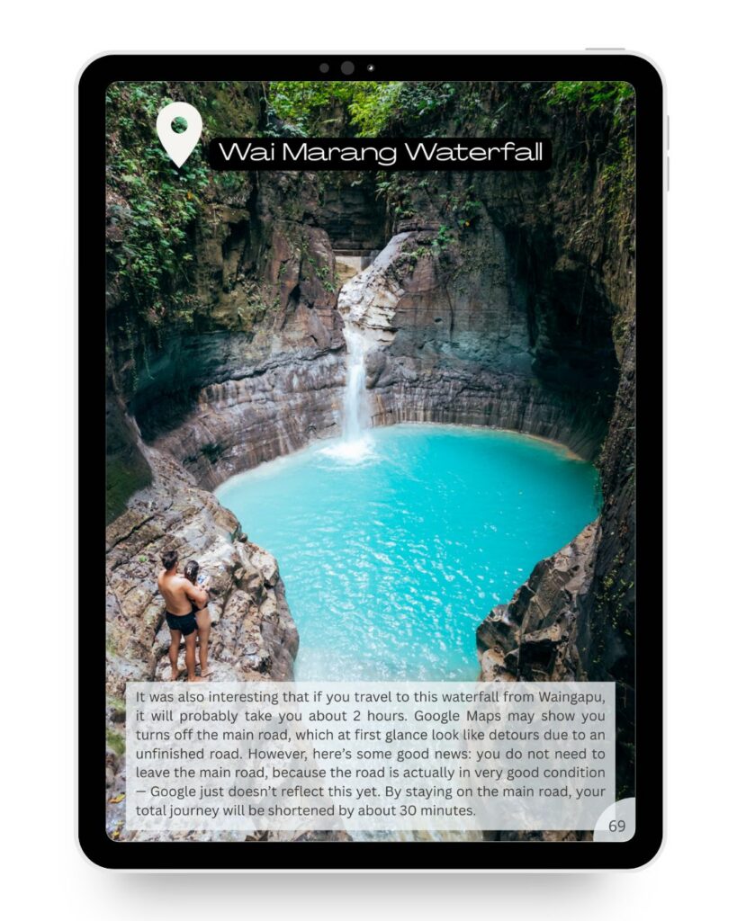 A beautiful waterfall on the island of Sumba.