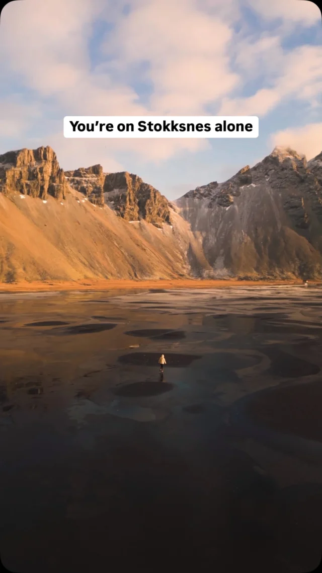 This is the most epic place in Iceland 🤯😨❤️ 

Welcome to 📍Stokksnes, Iceland 

When we came there we couldn’t believe our own eyes. Empty beach with black sand and incredible rock formation behind 🏔️ 

We stayed overnight in Vestrahorn Camping so we woke up at this stunning place and had it all for ourselves during the sunrise 😍 The fee for campsite is 2500 ISK per person + 1000 ISK electricity, but they have really nice hot showers 😍 

It’s only 1 hour away from famous Diamond Beach, close to Hofn. You should definitely add this stunning place to your Iceland itinerary. There is an entrance fee 800 ISK per person, but it is also valid for small Viking Village, which is situated directly on the beach. If you’re staying in campsite the entrance is free for you 🙏🏼 

Drone shots are recorded with @djiglobal mini 3 pro 

#vestrahorn #stokksnes #vestrahornmountains #icelandroadtrip #icelandtrip #icelandvacation #icelandvanlife #icelandbeach #icelandnature #icelandexplored #icelandlandscape #icelandtoday #icelandwonder #icelandexplore #icelandwithaview #blacksandbeachiceland #island #blacksandbeach #dronevideos #droneview #dronedaily #droneglobe #djimini3pro #slovacinacestach #nosimhusky #cestolidi #dnescestujem #cestování #cestujeme